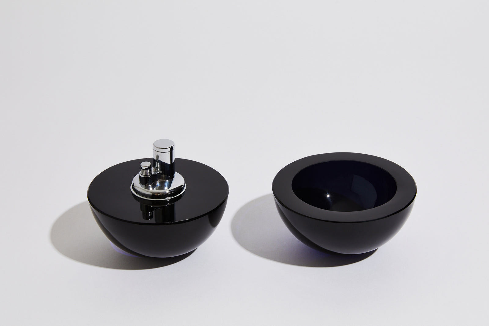 Flavin Glass Lighter & Ashtray Set by AMITHA