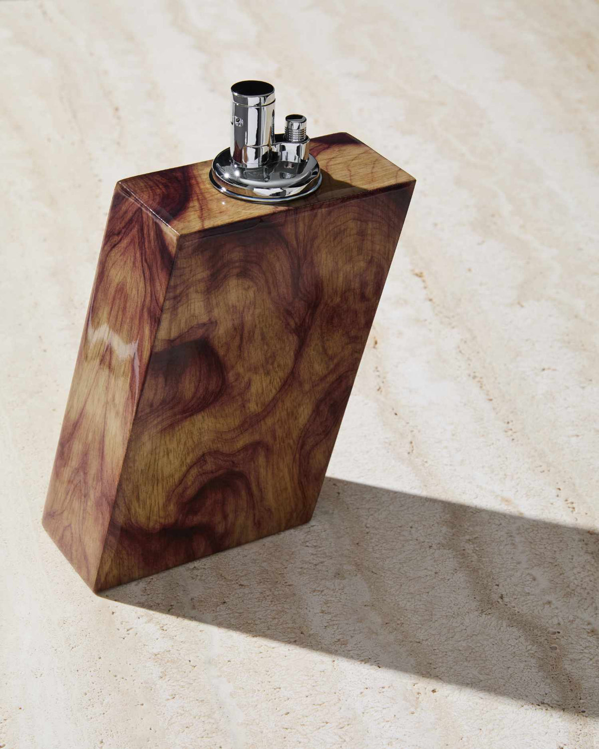 Wooden lighter on a beige background