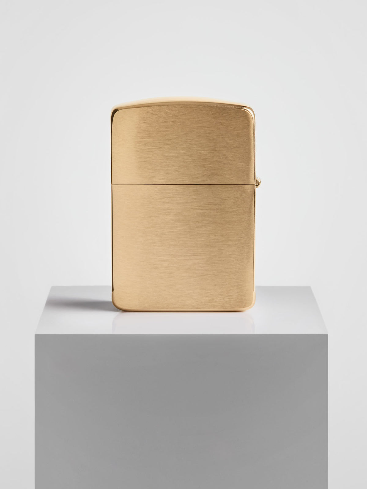 Zippo lighter in brushed brass finish 
