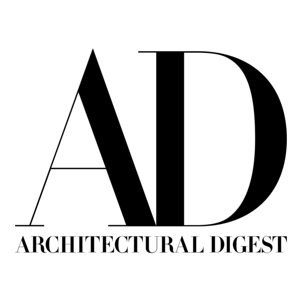 Architectural Digest logo with 'AD' in black on a white background