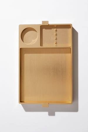 Serra Rolling Tray - Green Marble