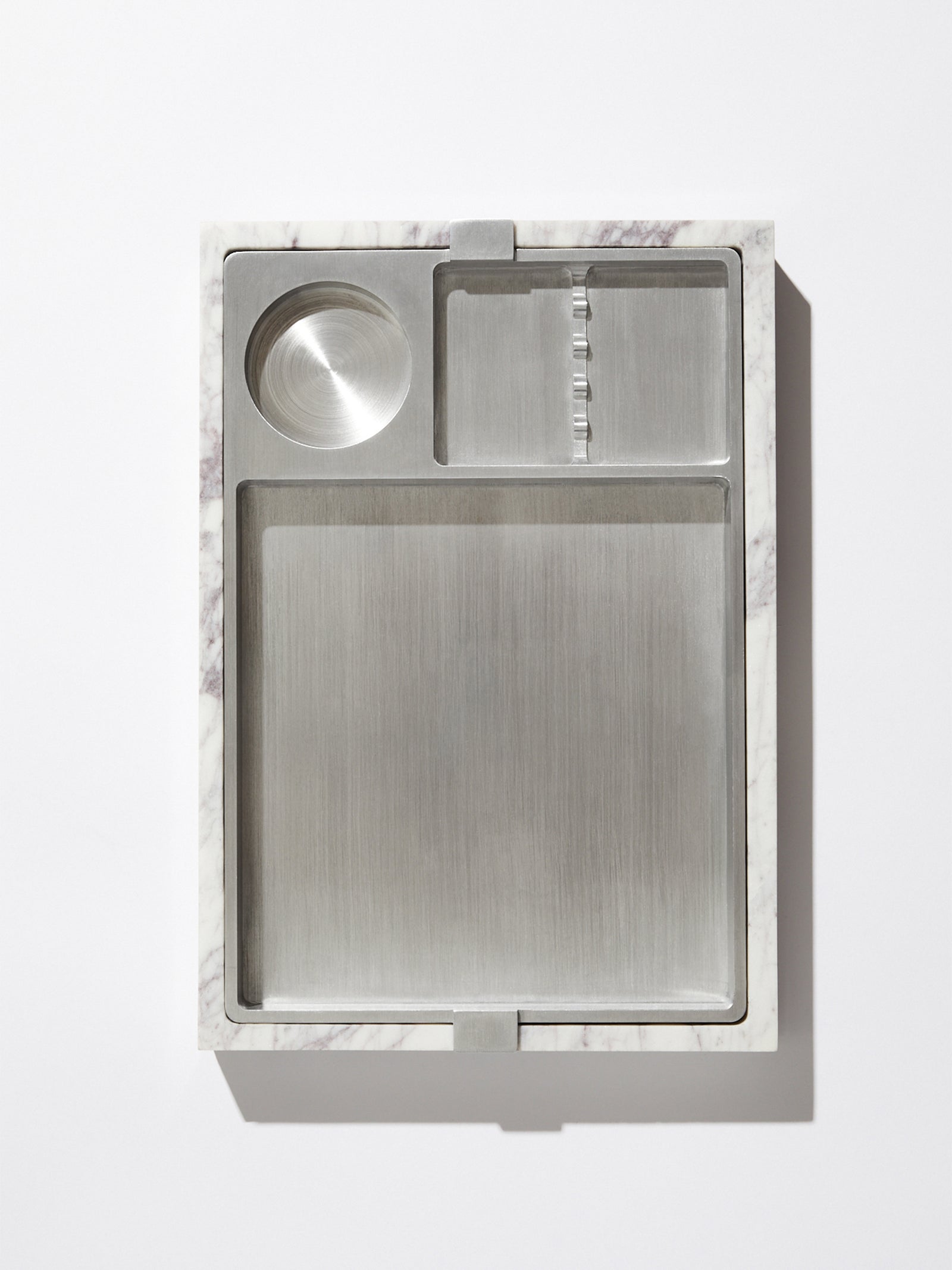 Serra Rolling Tray - White Marble